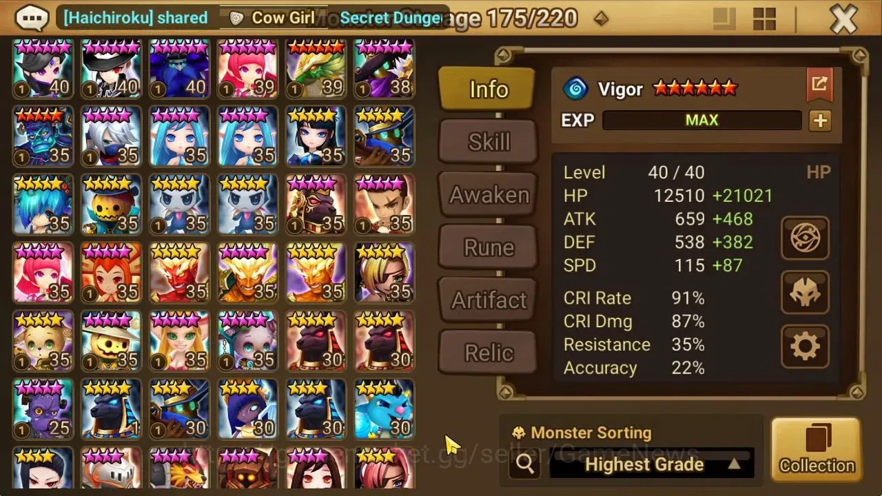 Summoners War: Sky Arena Accounts ASIA Lv 100|3 LD[Jaduel&Aepiah,Artamiel,Eivor]|42  image 12