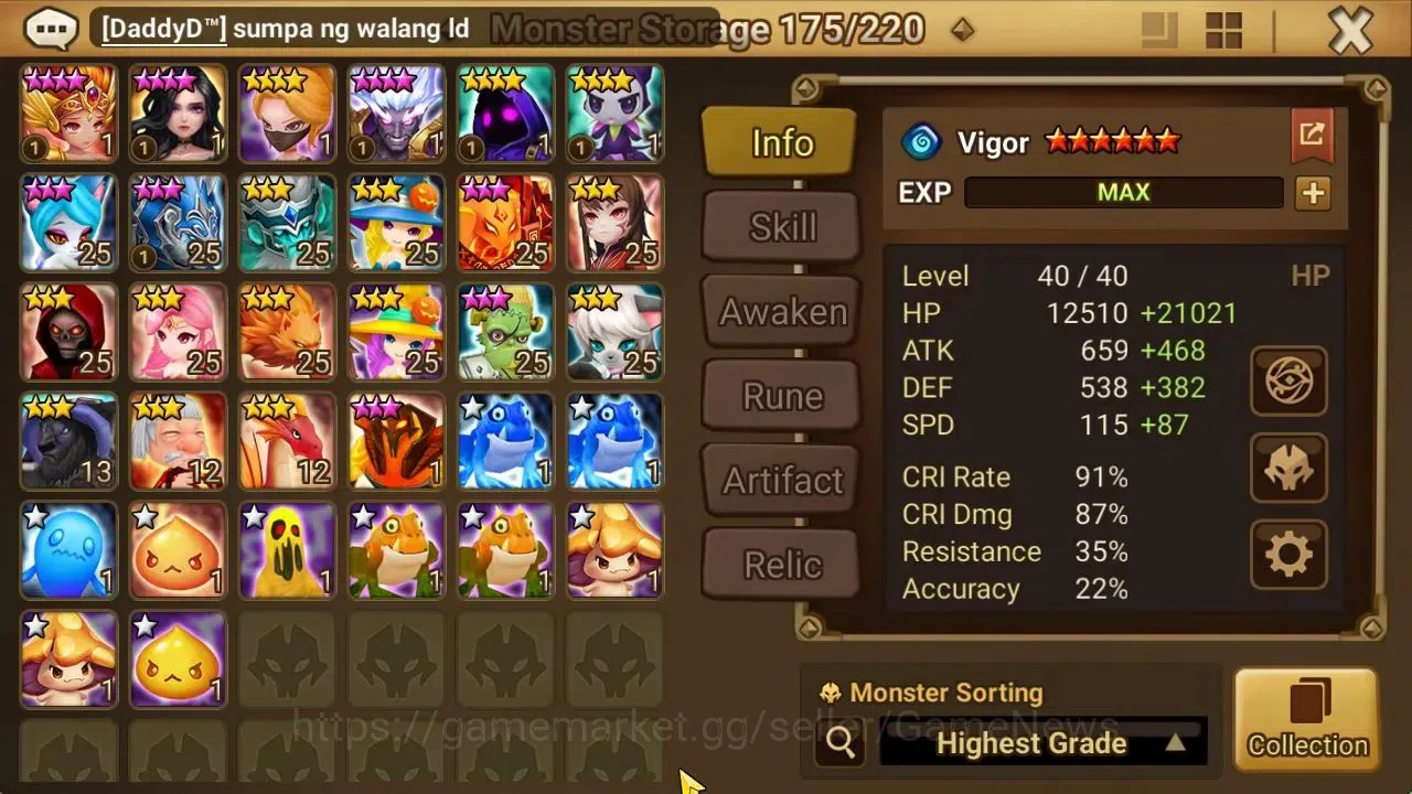 Summoners War: Sky Arena Accounts ASIA Lv 100|3 LD[Jaduel&Aepiah,Artamiel,Eivor]|42  image 14