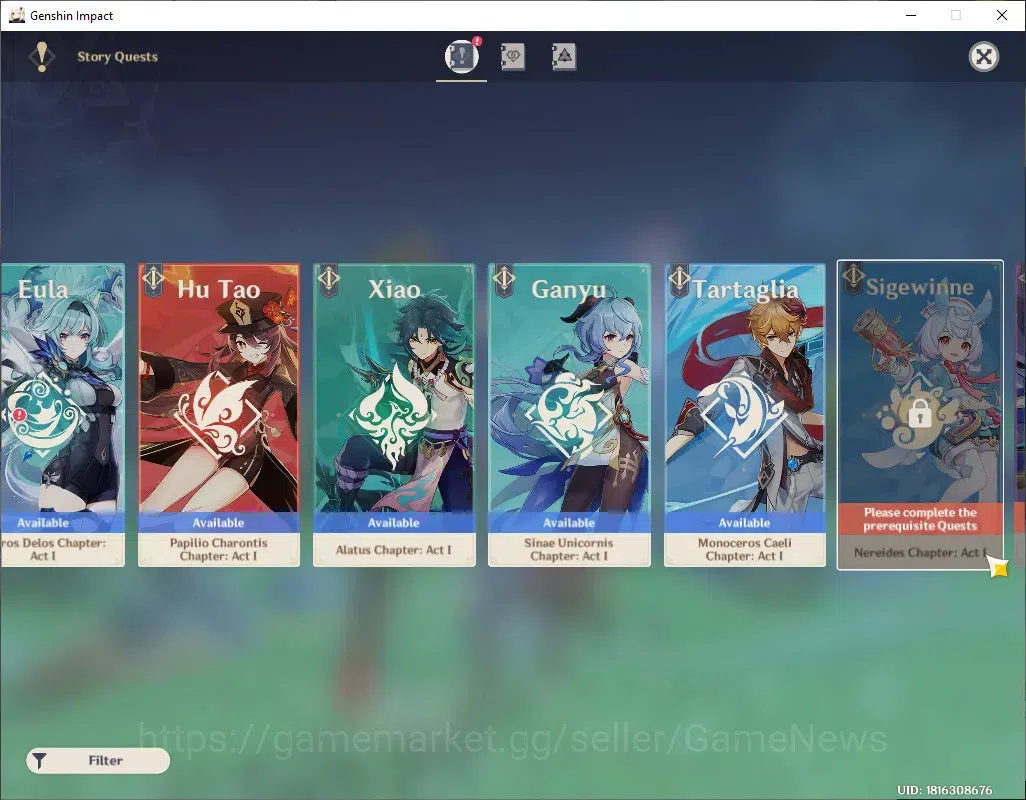 Genshin Impact Accounts ASIA|AR 56|5 Limited + 2 (*5Weapon)|Skirk,Varka,Na image 15