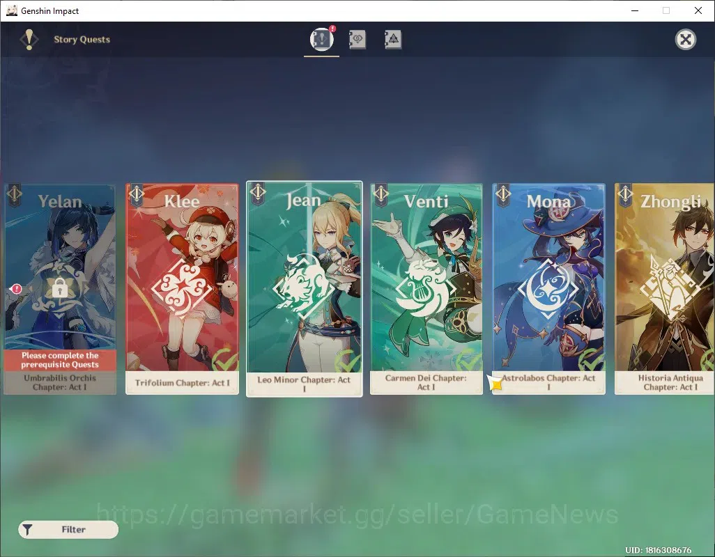 Genshin Impact Accounts ASIA|AR 56|5 Limited + 2 (*5Weapon)|Skirk,Varka,Na image 16