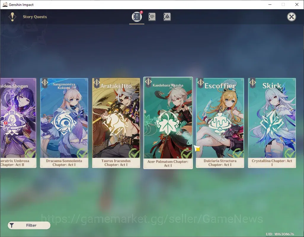 Genshin Impact Accounts ASIA|AR 56|5 Limited + 2 (*5Weapon)|Skirk,Varka,Na image 17
