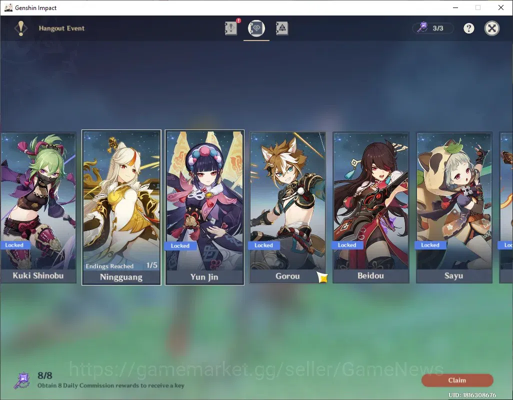 Genshin Impact Accounts ASIA|AR 56|5 Limited + 2 (*5Weapon)|Skirk,Varka,Na image 19