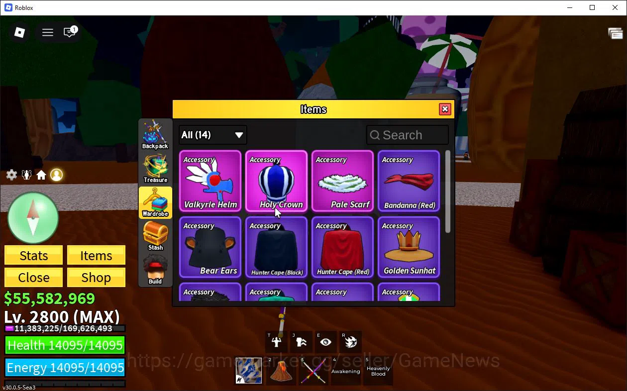 Roblox Accounts Blox Fruit|Lv 2800| Angel V4| 2 Myth WP (Hallow Sc image 3