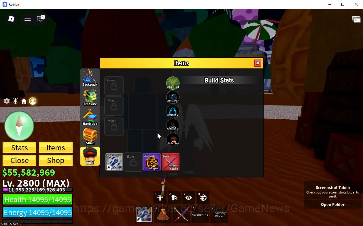 Roblox Accounts Blox Fruit|Lv 2800| Angel V4| 2 Myth WP (Hallow Sc image 4