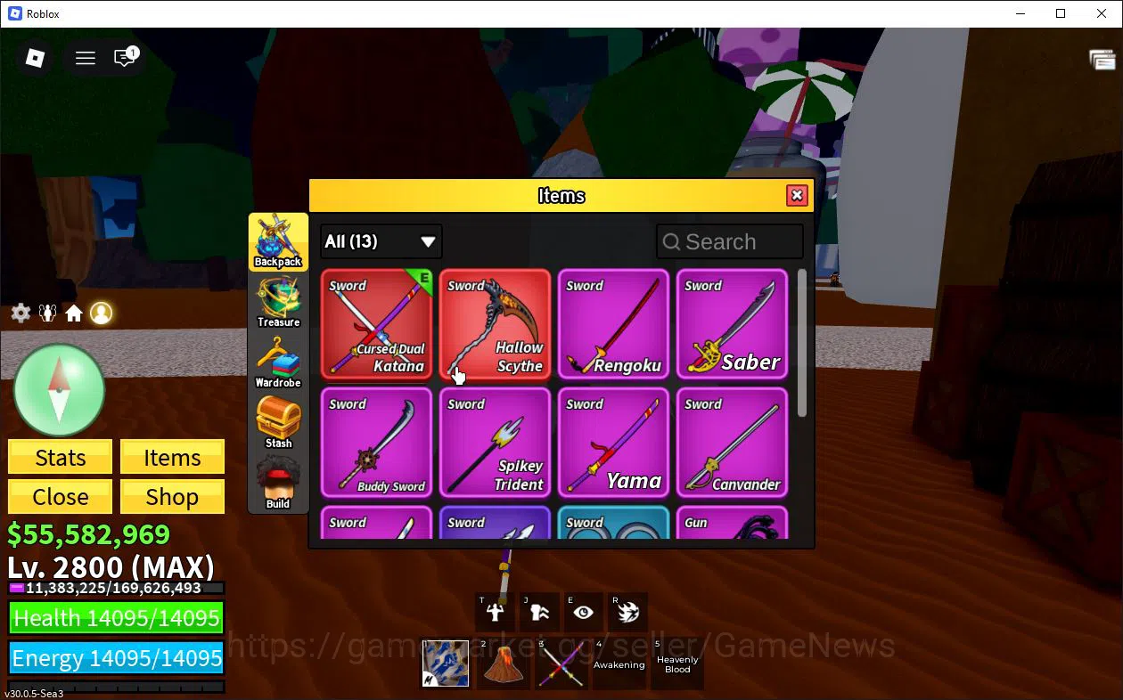 Roblox Accounts Blox Fruit|Lv 2800| Angel V4| 2 Myth WP (Hallow Sc image 5