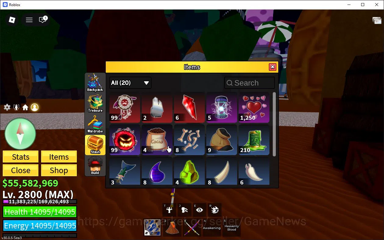 Roblox Accounts Blox Fruit|Lv 2800| Angel V4| 2 Myth WP (Hallow Sc image 6