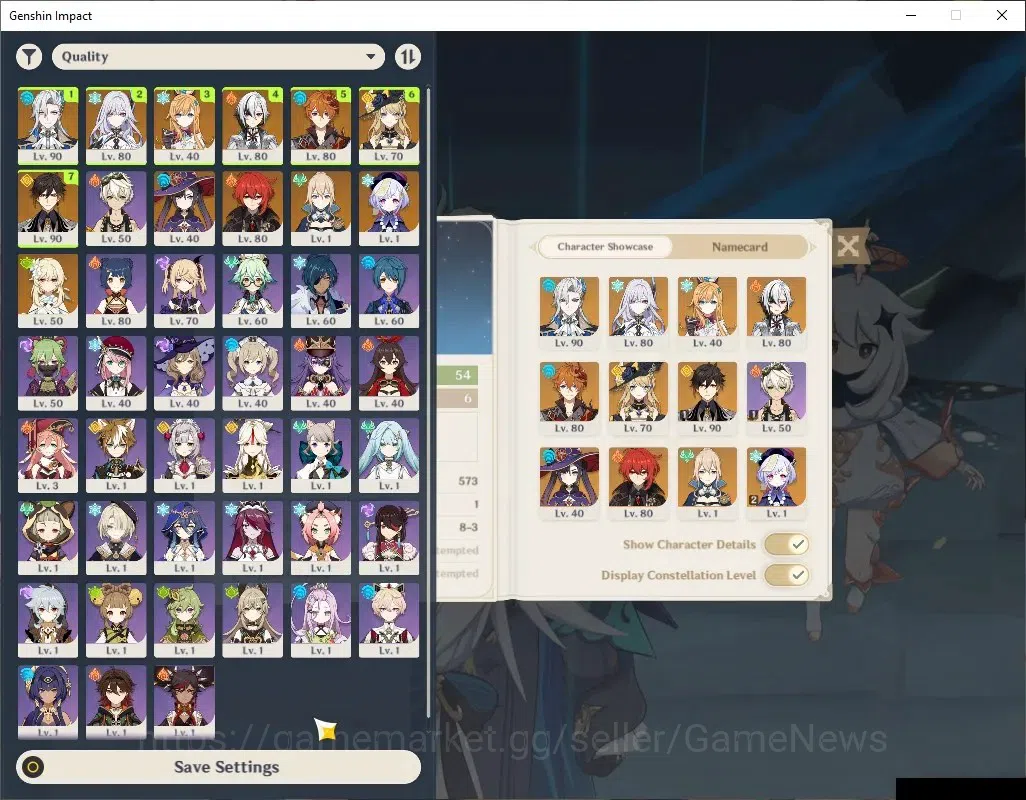 Genshin Impact Accounts Asia|AR54 | 7 Limited+1(*5WP) | Skirk,Neuvilette,Z image 1