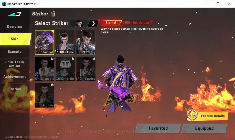 Blood Strike Accounts Mid-Tier ASIA|ETERNAL[Uzi-Scorpius Lv3,ZERO-Oda]|3 ULTRA Melee[Scythe,OneHanded Axe,Kukri]|6 2