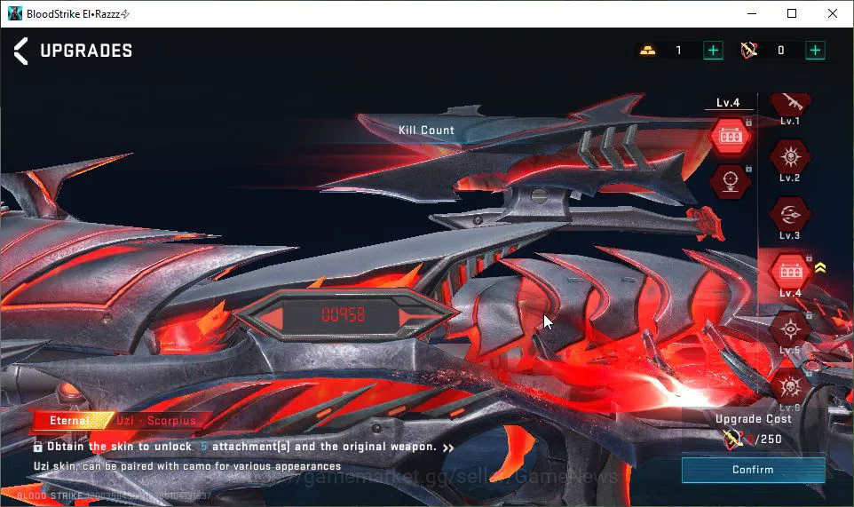 Blood Strike Accounts Mid-Tier ASIA|ETERNAL[Uzi-Scorpius Lv3,ZERO-Oda]|3 ULTRA Melee[Scythe,OneHanded Axe,Kukri]|6 6