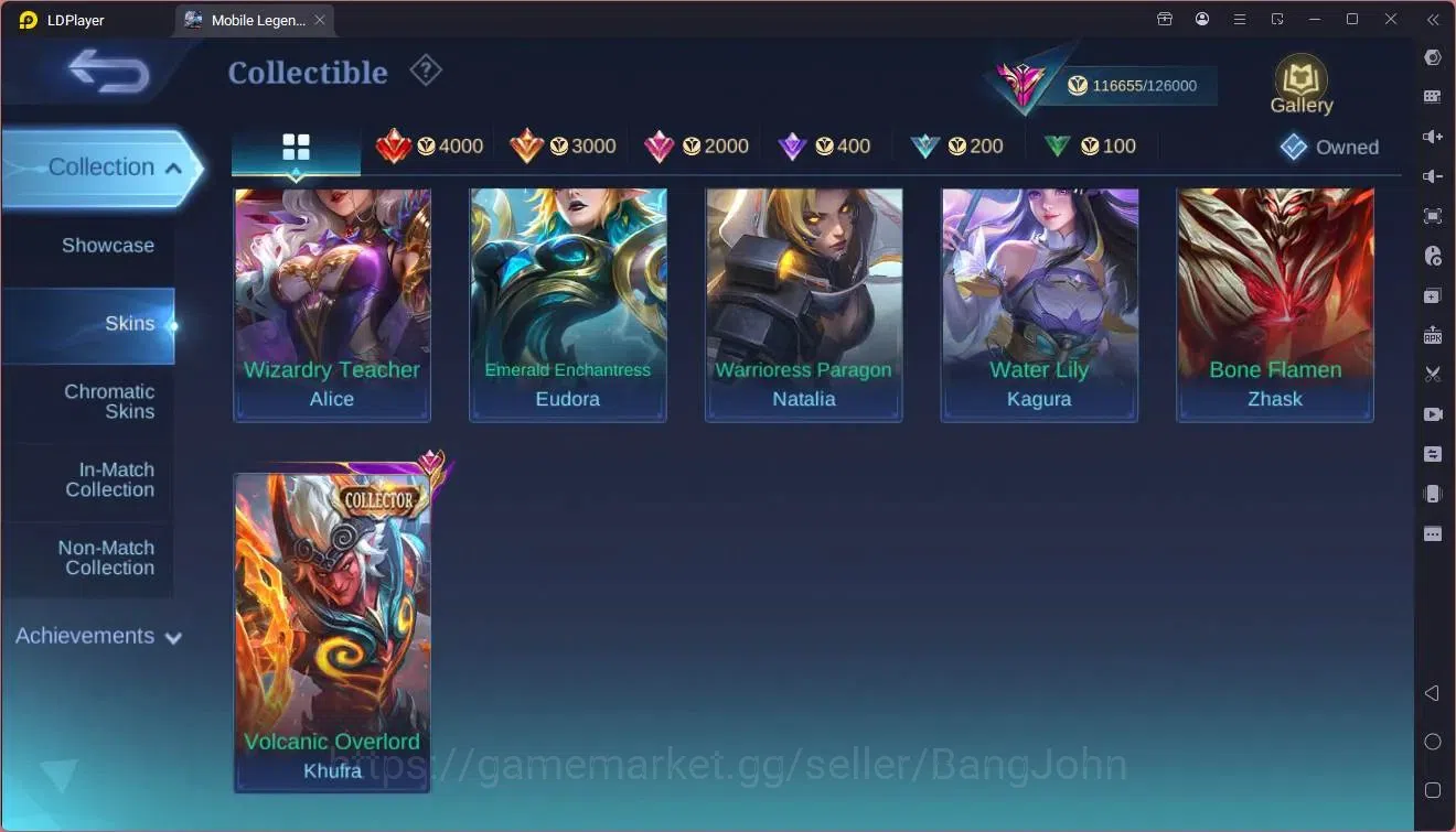 Mobile Legends: Bang Bang Accounts Global|Hero 133|Skin 369|Exalted|Legend Franco|Pri image 11