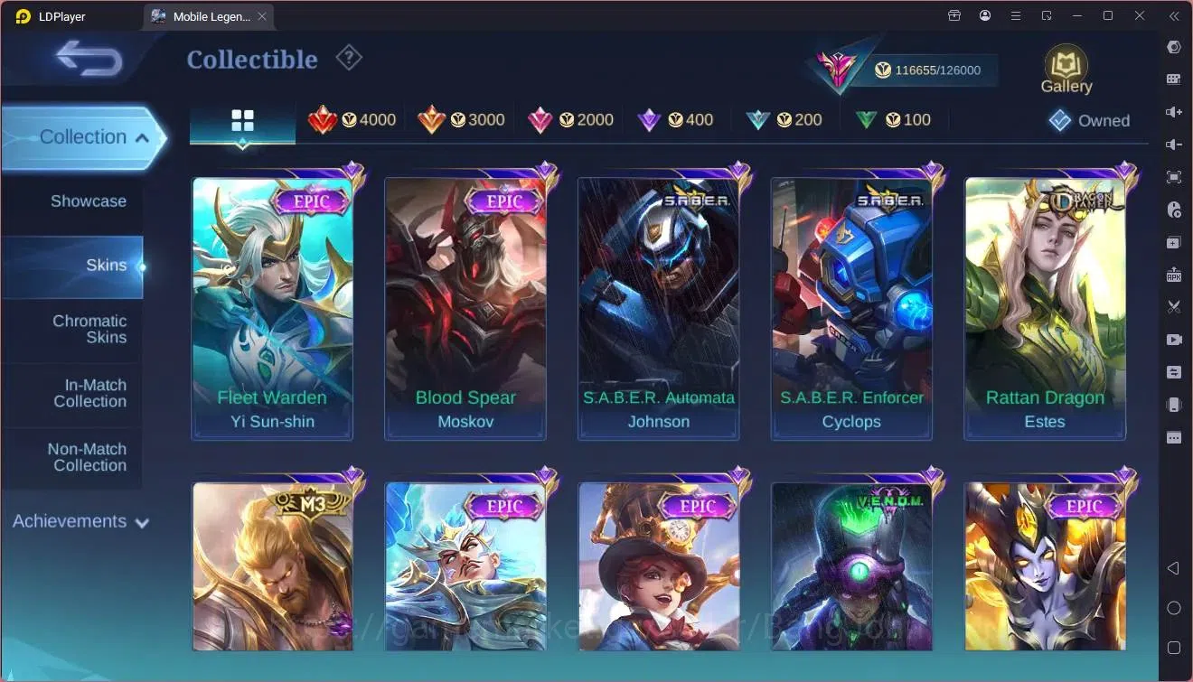 Mobile Legends: Bang Bang Accounts Global|Hero 133|Skin 369|Exalted|Legend Franco|Pri image 15