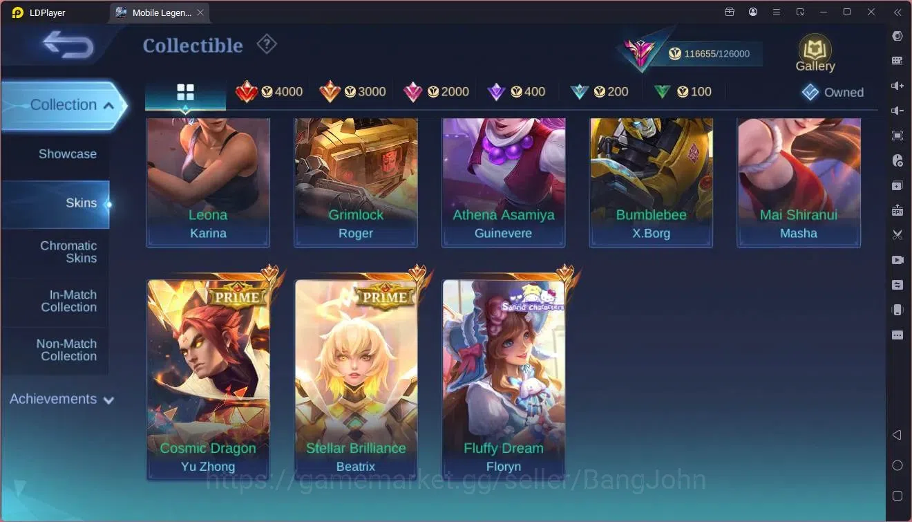 Mobile Legends: Bang Bang Accounts Global|Hero 133|Skin 369|Exalted|Legend Franco|Pri image 9