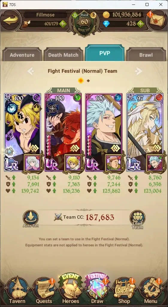 The Seven Deadly Sins: Grand Cross Accounts ASIA|3,7M CC|0 LS,428 Dm+Collab ReZERO|5 LR+8 UR|S image 11