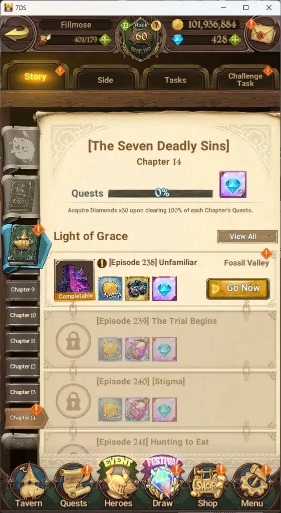 The Seven Deadly Sins: Grand Cross Accounts ASIA|3,7M CC|0 LS,428 Dm+Collab ReZERO|5 LR+8 UR|S image 14