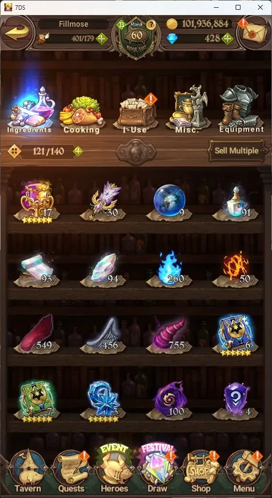 The Seven Deadly Sins: Grand Cross Accounts ASIA|3,7M CC|0 LS,428 Dm+Collab ReZERO|5 LR+8 UR|S image 16