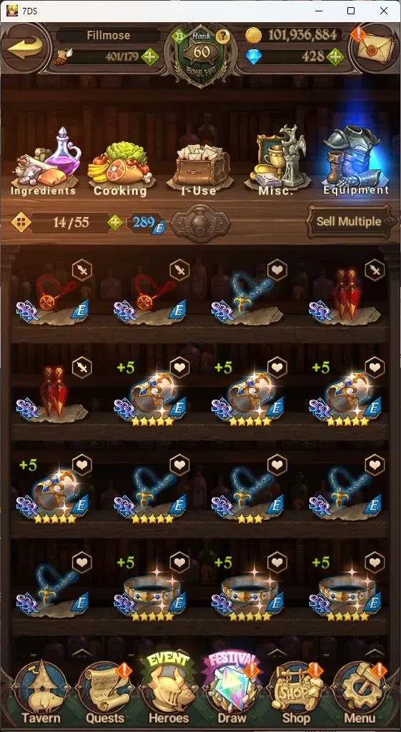 The Seven Deadly Sins: Grand Cross Accounts ASIA|3,7M CC|0 LS,428 Dm+Collab ReZERO|5 LR+8 UR|S image 20