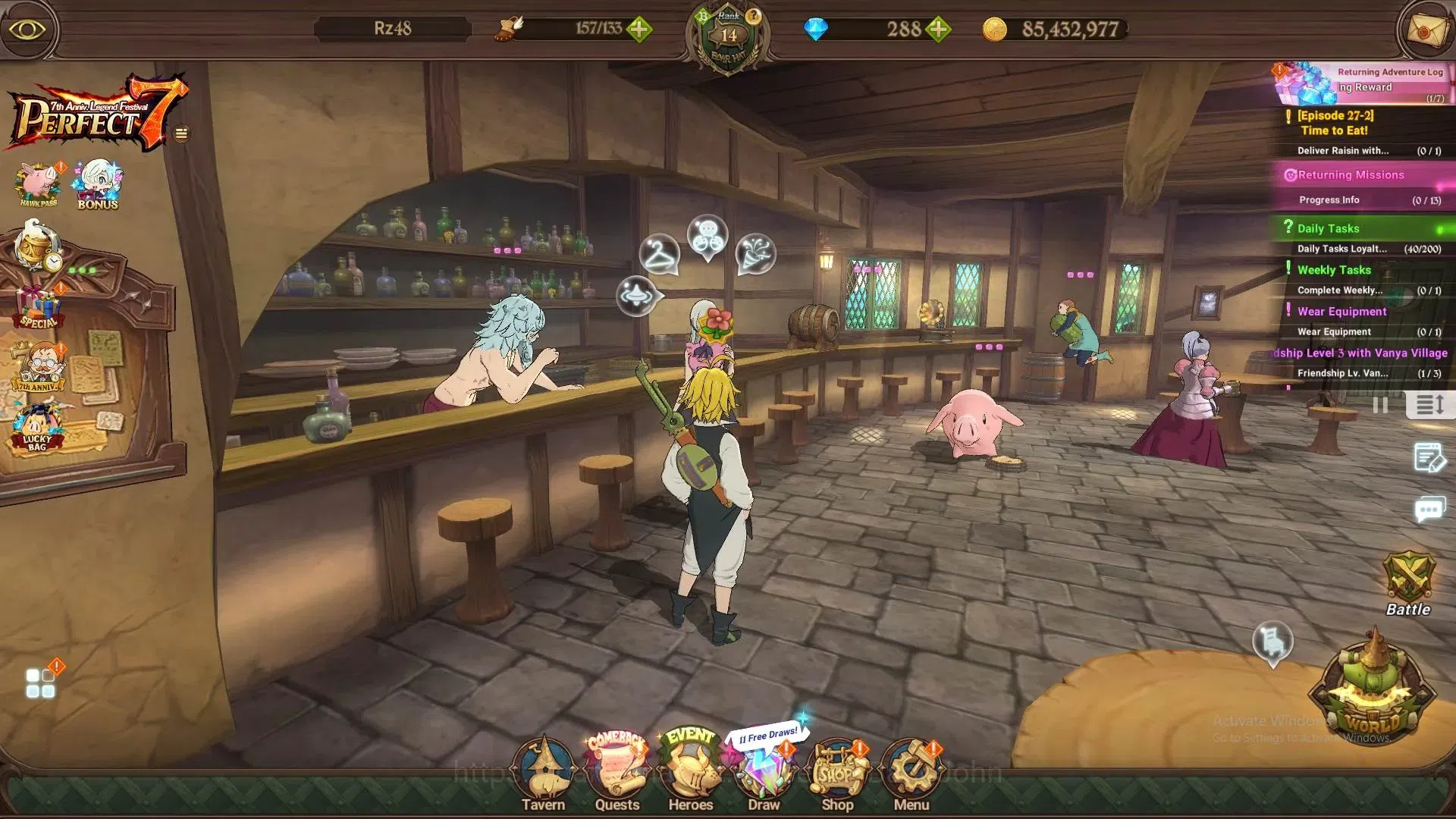 The Seven Deadly Sins: Grand Cross Accounts Global | 424K CC | 288 DM | UR Demon King Meliodas image 1