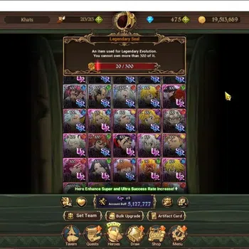 The Seven Deadly Sins: Grand Cross Accounts Endgame GLOBAL|5M CC|475 DM|8 LR+12 UR+Collab Gachiakuta|N