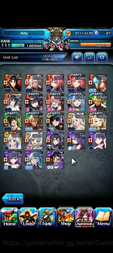 Grand Summoners Accounts Global|Rank 111|20 Ascend+12 TW|(S Miyu,Beta,Hajim image 4