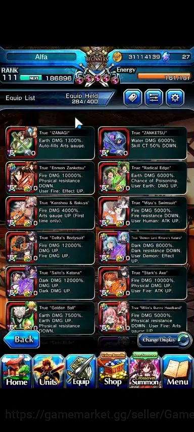 Grand Summoners Accounts Global|Rank 111|20 Ascend+12 TW|(S Miyu,Beta,Hajim image 5