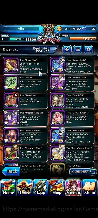 Grand Summoners Accounts Global|Rank 111|20 Ascend+12 TW|(S Miyu,Beta,Hajim image 6