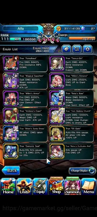 Grand Summoners Accounts Global|Rank 111|20 Ascend+12 TW|(S Miyu,Beta,Hajim image 7