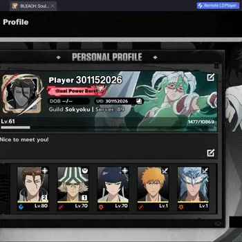 BLEACH: Soul Resonance Accounts Nuverse SEA|Lv61|9SSR+6Sign|(AizenB2,UraharaB1,ShihoinB1,ByakuyaB1)|+Sign+Stamp|Log