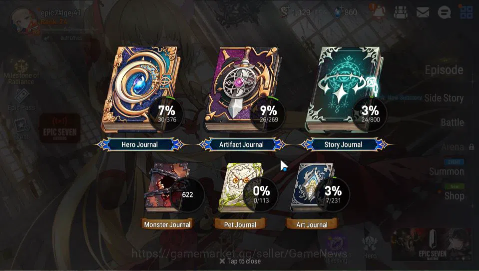 Epic Seven Accounts Mid-Tier GBL Unverif|4 ML(LOT Scales,C Lilias,Etc)+TA Coli,P Byblis,ASFlan,Wukong,Etc|PoH+Bless ON|8,4K 4