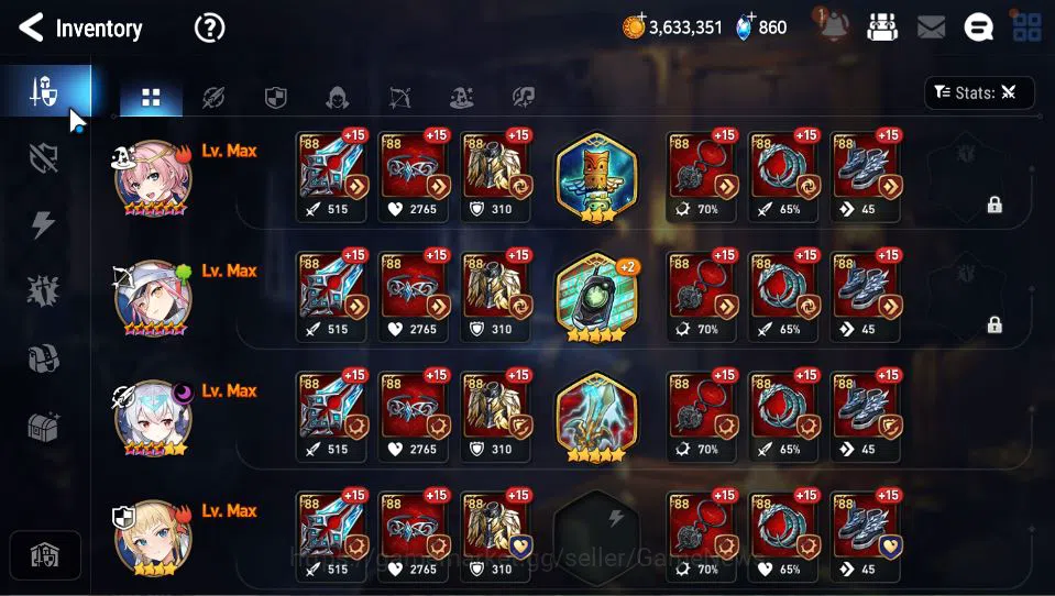 Epic Seven Accounts Mid-Tier GBL Unverif|4 ML(LOT Scales,C Lilias,Etc)+TA Coli,P Byblis,ASFlan,Wukong,Etc|PoH+Bless ON|8,4K 7