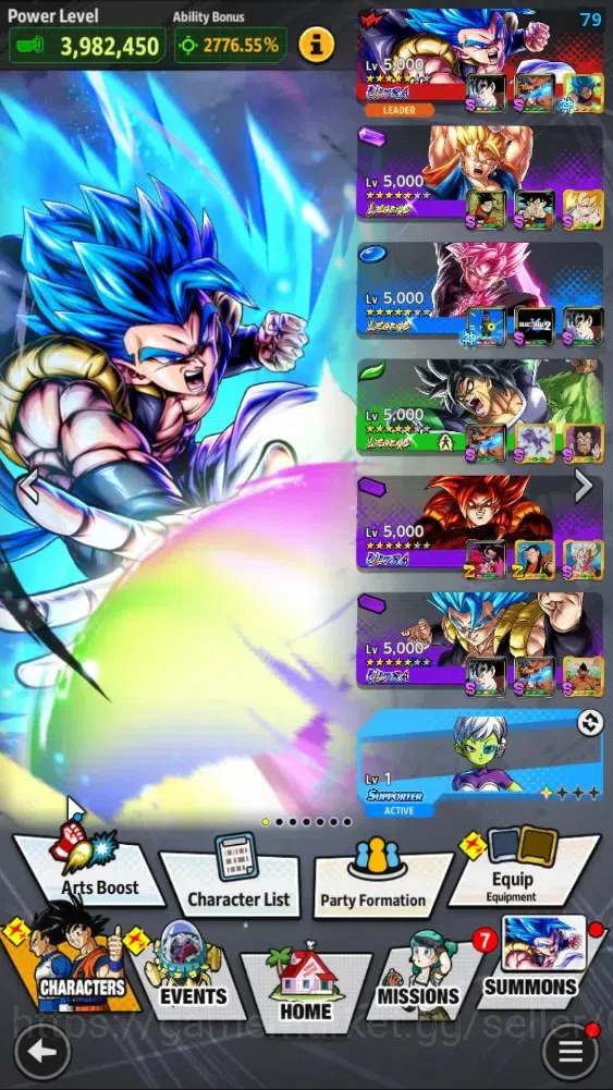 Dragon Ball Legends Accounts 82M TotalPower|LV150|3LR+6UL+20LL|Broly Fury,Super image 2