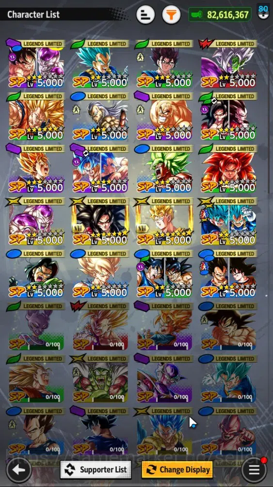 Dragon Ball Legends Accounts 82M TotalPower|LV150|3LR+6UL+20LL|Broly Fury,Super image 5