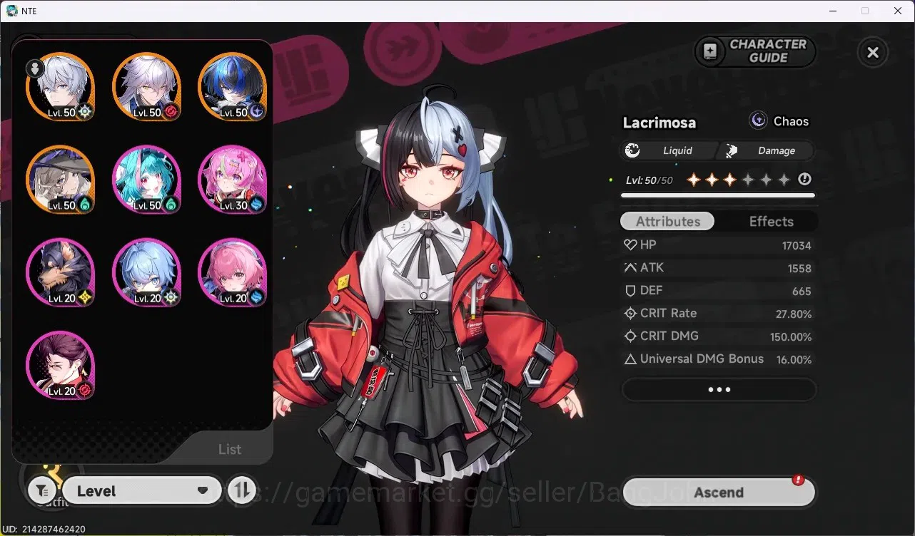 Neverness to Everness Accounts SEA |Hunter Lv 40| 6 S-Class (Lacrimosa+Sign),Hoto image 3