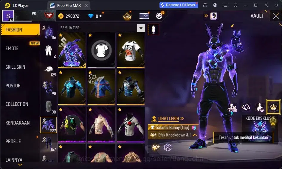Free Fire Accounts Indonesia | Vault 227 | SG Trompet | Parafal-Lore  image 12