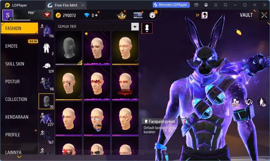 Free Fire Accounts Indonesia | Vault 227 | SG Trompet | Parafal-Lore  image 13