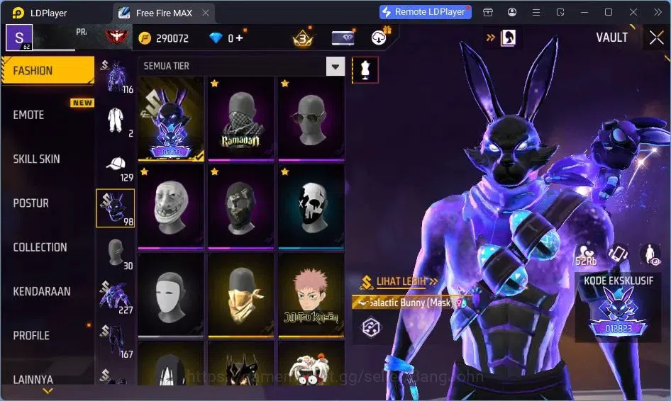 Free Fire Accounts Indonesia | Vault 227 | SG Trompet | Parafal-Lore  image 14
