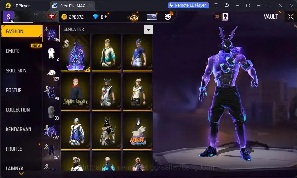 Free Fire Accounts Indonesia | Vault 227 | SG Trompet | Parafal-Lore  image 17