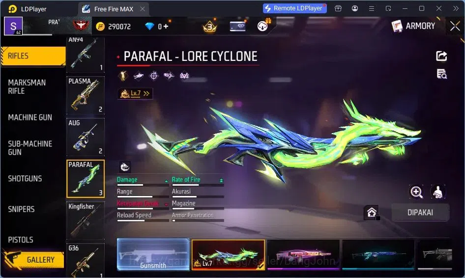 Free Fire Accounts Indonesia | Vault 227 | SG Trompet | Parafal-Lore  image 4
