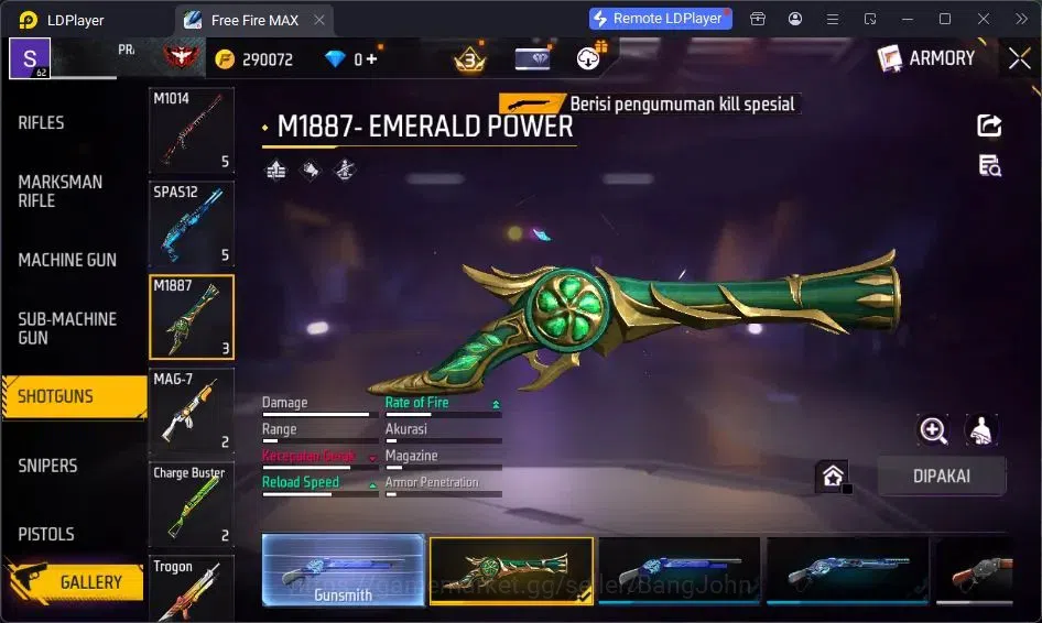 Free Fire Accounts Indonesia | Vault 227 | SG Trompet | Parafal-Lore  image 5