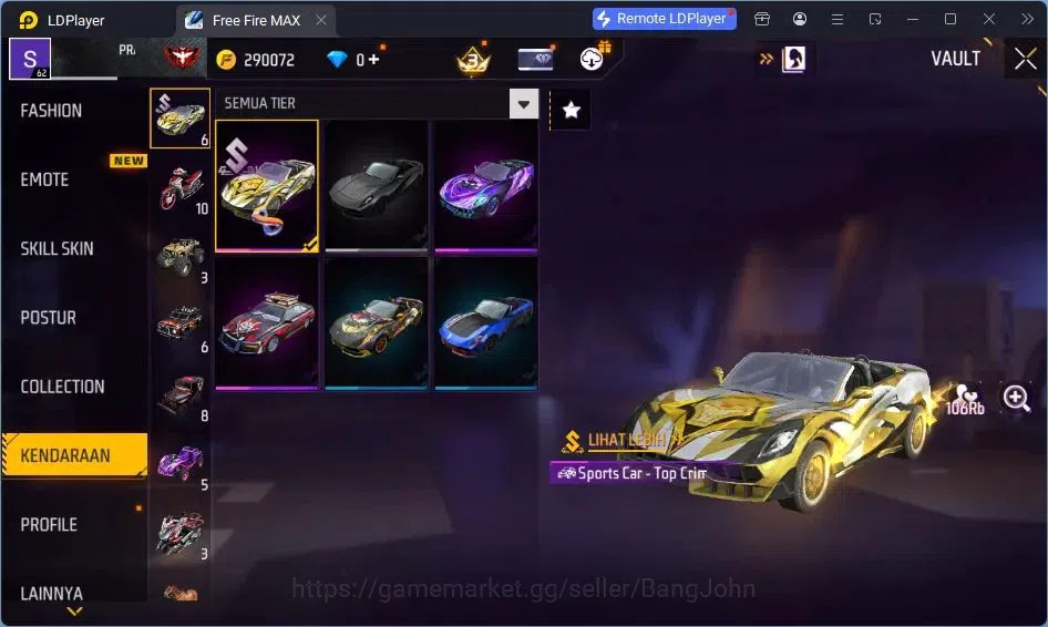 Free Fire Accounts Indonesia | Vault 227 | SG Trompet | Parafal-Lore  image 7