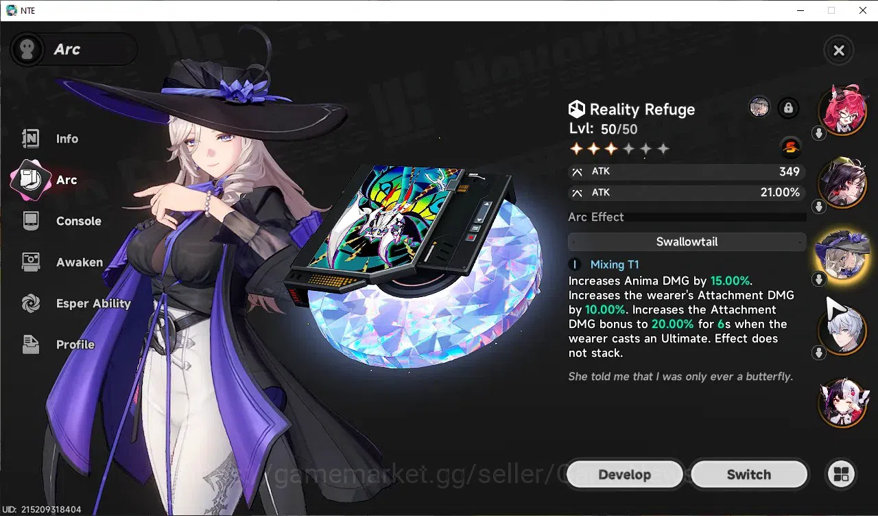 Neverness to Everness Accounts GLOBAL SEA|HL 45|TL 29|10 SSR+4 Limited([Lacrimosa image 11