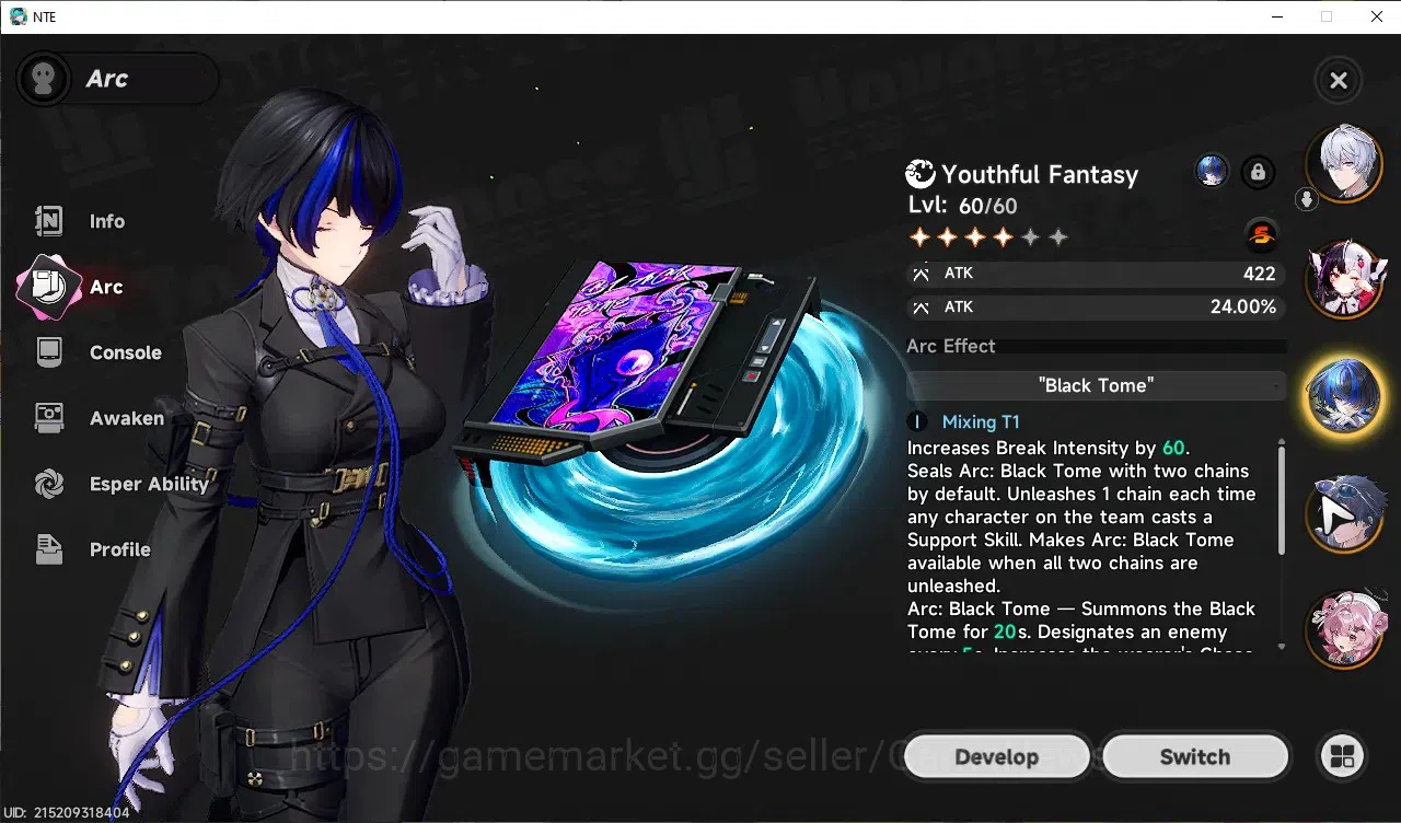 Neverness to Everness Accounts GLOBAL SEA|HL 45|TL 29|10 SSR+4 Limited([Lacrimosa image 13