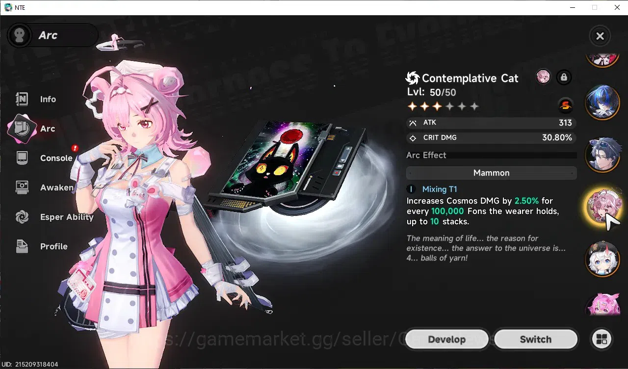 Neverness to Everness Accounts GLOBAL SEA|HL 45|TL 29|10 SSR+4 Limited([Lacrimosa image 15