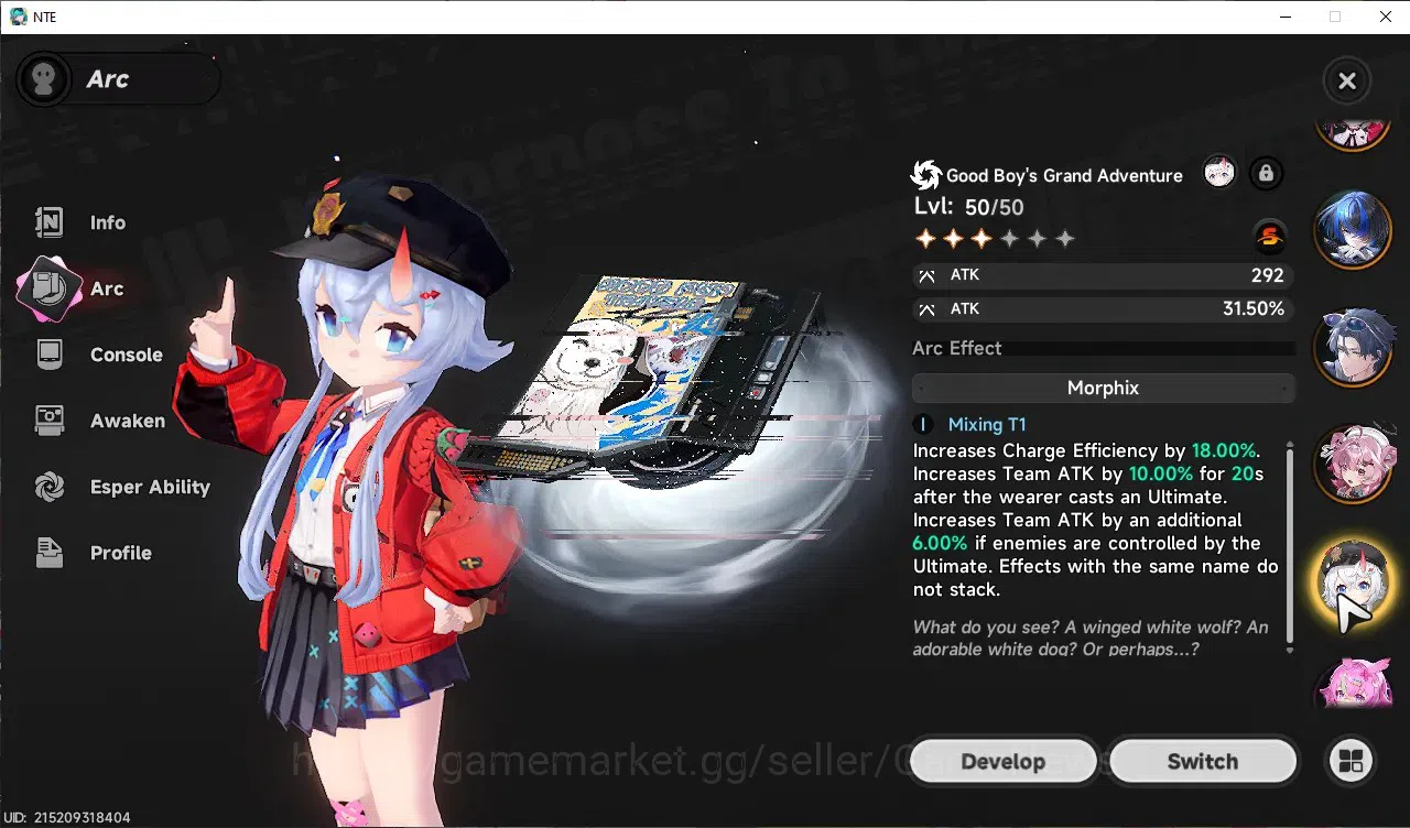 Neverness to Everness Accounts GLOBAL SEA|HL 45|TL 29|10 SSR+4 Limited([Lacrimosa image 16