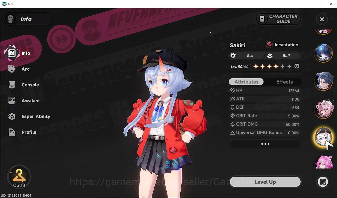 Neverness to Everness Accounts GLOBAL SEA|HL 45|TL 29|10 SSR+4 Limited([Lacrimosa image 8