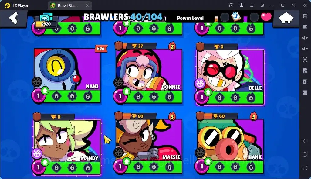 Brawl Stars Accounts Global |Trophy 2920 | Brawler 40 |2 Max Hypercharge| Skins1 Legendary 1 Mythic,9 Epic| Bling 10