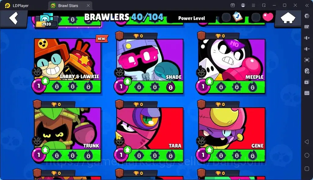 Brawl Stars Accounts Global |Trophy 2920 | Brawler 40 |2 Max Hypercharge| Skins1 Legendary 1 Mythic,9 Epic| Bling 11
