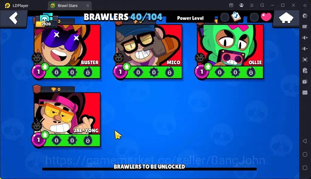 Brawl Stars Accounts Global |Trophy 2920 | Brawler 40 |2 Max Hypercharge| Skins1 Legendary 1 Mythic,9 Epic| Bling 12