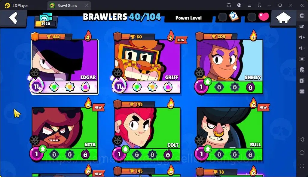 Brawl Stars Accounts Global |Trophy 2920 | Brawler 40 |2 Max Hypercharge| Skins1 Legendary 1 Mythic,9 Epic| Bling 6