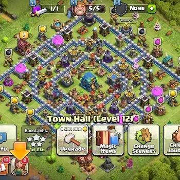 Clash of Clans Accounts High-End LV 121|TH 12 - BH 6|HH 6|Limited Skin|BK 50,AQ 42,GW 18,MP 24|684 Gems|CN ON|Protect