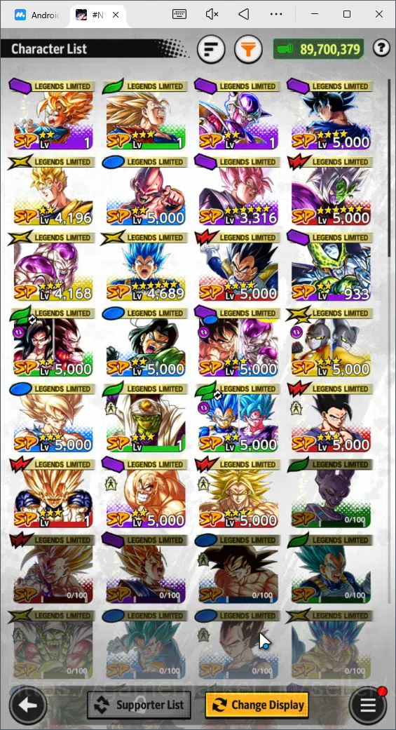 Dragon Ball Legends Accounts 89M Total Power|LV151|2 UL+ 23 LL|Hit, SS Goku, 7  image 4